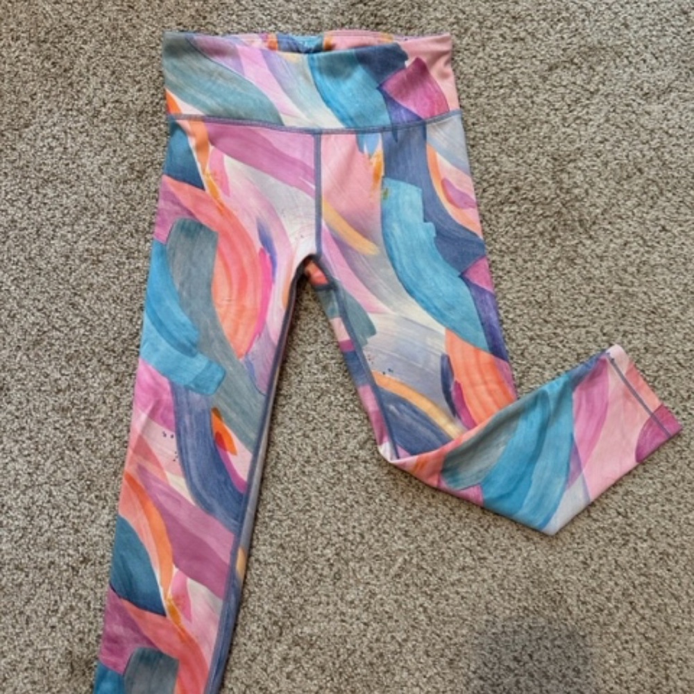Athleta Girl High Rise Printed Chit Chat Tight XL 14